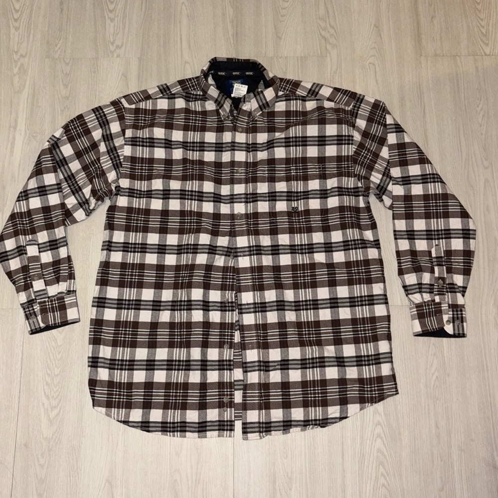 WRANGLER jean co. Twenty x plaid long sleeve button up shirt. Men’s